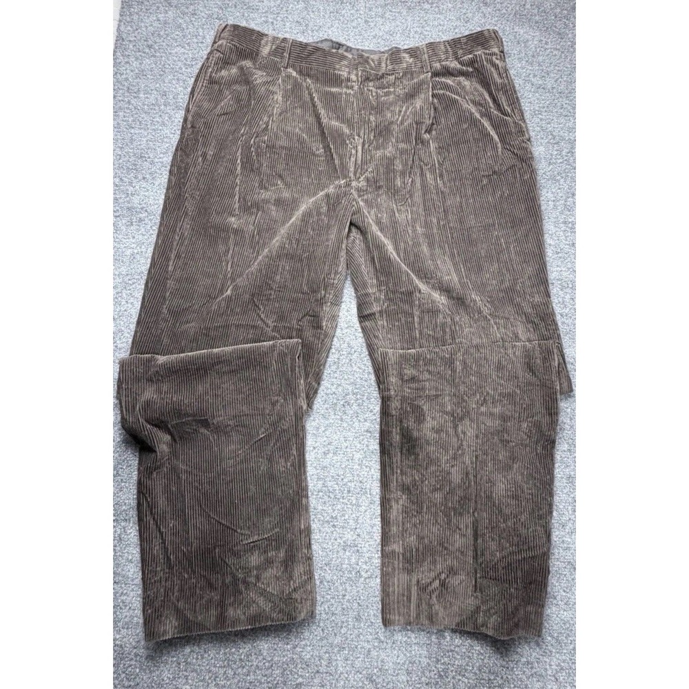 Ralph Lauren Purple Label Brown Corduroy Pants Mens Luxury Made in Italy 42x33